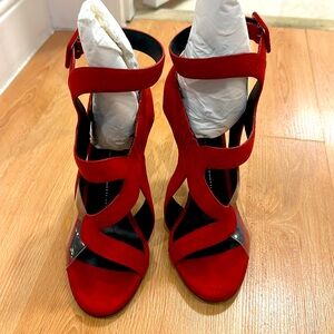 Red leather Giuseppe Zanotti heels IT37.5